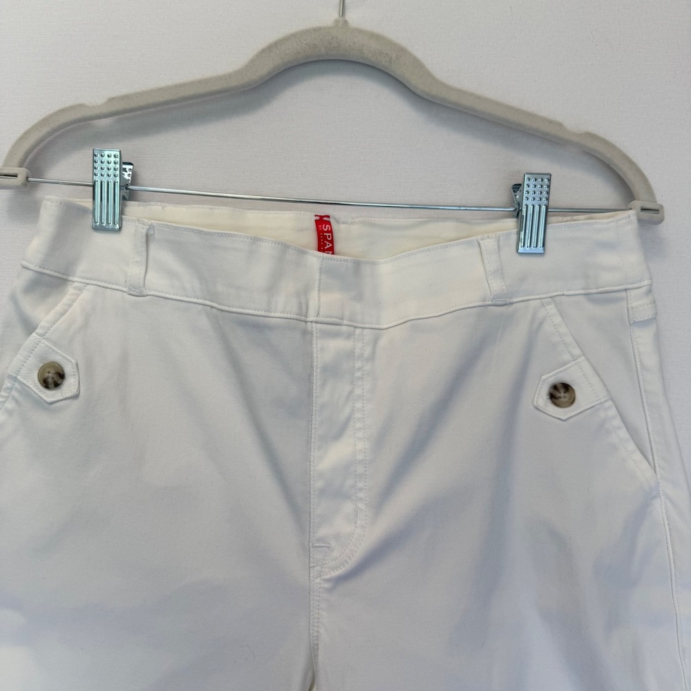 SPANX Wide Leg Cropped Pull-on Pants Women's XL Stretch Twill‎